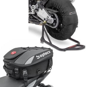 Set: Moto Couvertures Chauffantes Billown 60-80-95 °C 17" noir ConStands avec Sacoche de selle X30 ext. 20-30Ltr noir