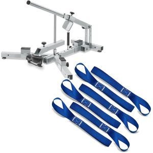 Set: Reifenmontiergerät für Motorradreifen 12-21" MD4Z ConStands mit Zurrschlaufen für Spanngurte, 6er Mega Pack Blau