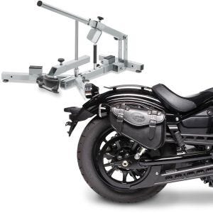 Set: Démonte pneu moto / changeur de pneus 12-21" MD4Z ConStands avec Moto Sacoche droite Arizona 3Ltr pour Chopper noir