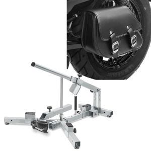 Set: Démonte pneu moto 12-21" MD4Z ConStands avec Sacoche de bras oscillant compatible avec Harley Sportster / Dyna Dayton 7l
