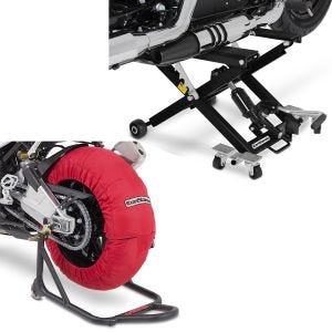 Set: Moto Couvertures Chauffantes Laguna Seca 60-80°C 17" rouge ConStands avec Pont Mid-lift XL 500kg nr