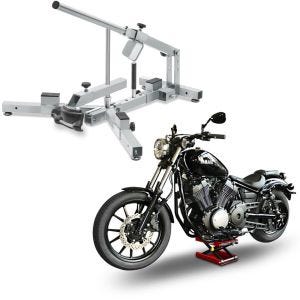 Set: Reifenmontiergerät passend für M.Reifen 12-21" MD4Z ConStands mit Hebebühne Mid-lift M bis 500 kg rot