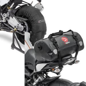 Set: Moto Couvertures Chauffantes Billown 60-80-95 °C 17" noir ConStands avec Sacoche de selle arrière XF30 Volume 30l