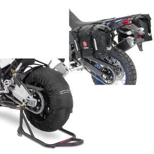 Set: Moto Couvertures Chauffantes Laguna Seca 60-80°C 17 " noir ConStands avec Sacoches cavalières moto WP8 2x30L
