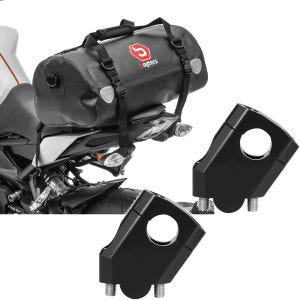 Set: Sacoche de selle XF30 Volume 30l Bagtecs avec Rehausseurs de guidon 40mm noir Alu pour guidons avec Ø 22mm 7/8"