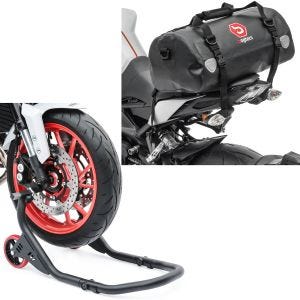 Set: Béquille d'Atelier Moto Avant Falcone ConStands avec Sacoche de selle arrière XF30 Volume 30l