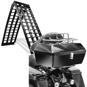Set: Rampe de Chargement V nr en Alu max. 680 kg pli. pour Moto ConStands avec Topcase Missouri 43Ltr pour Chopper nr