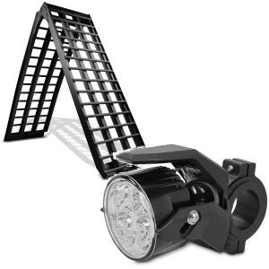 Set: Rampe de Chargement V nr en Alu max. 680 kg pli. pour Moto ConStands avec Phare Additionnel LED S2 seul ECE