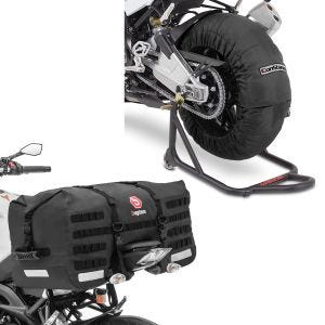 Set: Moto Couvertures Chauffantes Laguna Seca 60-80°C 17" noir ConStands avec Sacoche de Selle arrière SX70 70Ltr noir