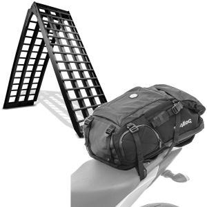 Set: Rampe de Chargement V noir en Alu max. 680 kg pliable pour Moto ConStands avec Sac à dos moto HX5 imp. 45Ltr