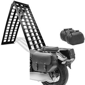 Set: Rampe de Chargement V nr en Alu max. 680 kg pli. pour Moto ConStands avec Sacoche pair Kentucky 30Ltr Chopper nr