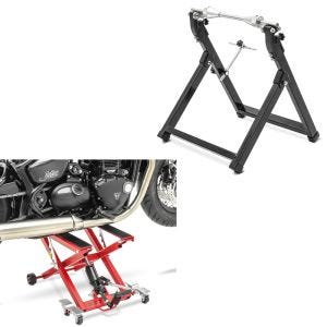 Set: Elevateur ciseaux Mid-lift XL 500kg rouge ConStands avec Équilibreuse pneu moto WU-2 équilibreuse de roues nr