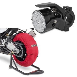 Set: Moto Couvertures Chauffantes Laguna Seca 60-80°C 17" rouge ConStands avec Phare Additionnel LED S2 seul ECE