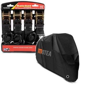 Set: Moto Sangle incl 4x boucles de chargement noir ConStands avec Housse de protection pour BC1 XXL imp. noir