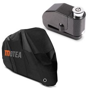 Set: Housse de protection pour Moto BC1 XXL imperméable noir Craftride avec Antivol bloque disque Alarme 120dB noir