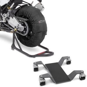 Set: Moto Couvertures Chauffantes Laguna Seca 60-80°C 17" nr ConStands avec Chariot Range Mover II, max. 400 kg, gris