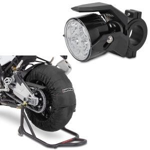 Set: Moto Couvertures Chauffantes Laguna Seca 60-80°C 17" nr ConStands avec Phare Additionnel LED S2 seul ECE