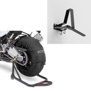 Set: Moto Couvertures Chauffantes Laguna Seca 60-80°C 17 pouces noir ConStands avec Vestiaire Motard WH2 noir