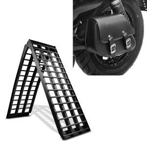 Set: Rampe chargement V nr Alu max. 680kg pli. ConStands avec Sacoche de bras compatible avec Harley Sportster / Dyna Dayton 7l