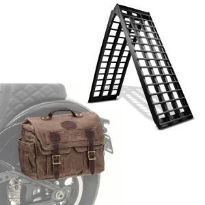 Set: Rampe chargement V nr Alu max. 680kg pli. pour Moto ConStands avec Sacoche Laterale avec sac interieur CV1 mar