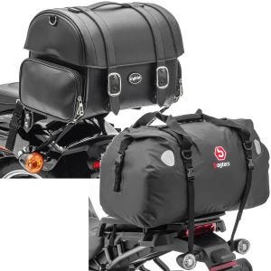 Set: Motorrad Hecktasche FP passend für Cruiser und Retro 32L Craftride mit Hecktasche Drybag XF60 wd. Volumen 60l