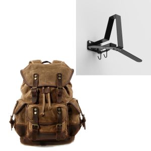 Set: Sac à dos moto Canvas RG8 Vintage 20Ltr Retro marron Craftride avec Vestiaire Motard WH2 noir