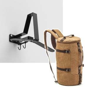 Set: Motorrad Garderobe WH2 Wandhalterung Helmhalter sw XGP mit Motorrad Rucksack Canvas VG8 Vintage 35Ltr braun