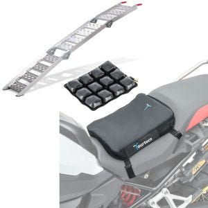 Set: rampe de chargement III en Alu max. 270 kg triple pli. pour moto ConStands avec Coussin d'air Air Deluxe S noir