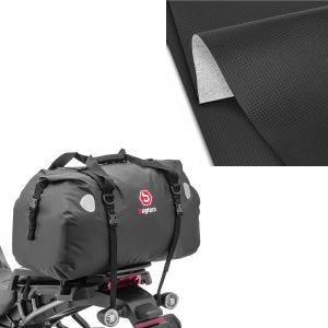 Set: Sacoche de selle Moto arrière XF60 Volume 60l Bagtecs avec Housse de Selle Moto Simili Cuir XL 140x100cm Renovation