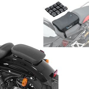 Set: Sozius Saugnapf Sitzpad passend für Custom Bikes Glider X sw Craftride mit Motorrad Luftkissen Air Deluxe S sw
