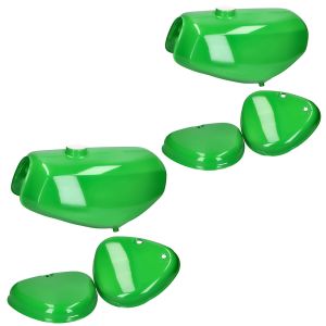 Set 2x Tank / Benzintank passend für Simson S51 / S50 / S70 mit Seitendeckel Craftride grün
