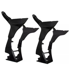 Set 2x Windabweiser Verkleidung WK1 passend für Harley Davidson Road Glide 17-23 Bug Spoiler Craftride schwarz