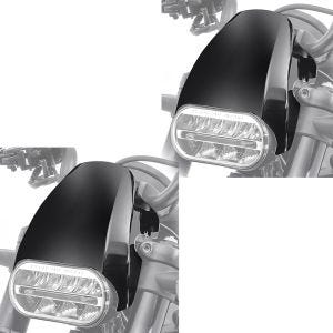Set 2x Scheinwerfer Windschild Frontmaske passend für Harley Davidson Sportster S 1250 21-24 Fly Screen Craftride schwarz