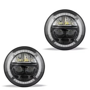 Set 2x Hauptscheinwerfer passend für Harley Davidson Craftride F10 LED Frontscheinwerfer 7" Zoll