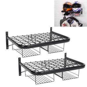 Set 2x Motorrad Garderobe XGP WH6 Wandhalterung Helmhalter schwarz