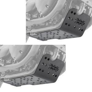 Set 2x Sabot moteur compatible avec Triumph Bonneville T120 16-24 pare moteur Aluminium noir