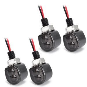 Set 2x LED Mini Blinker Motorrad Lumitecs FR12 E-Prüfzeichen 2 Stück vorne-hinten schwarz getönt