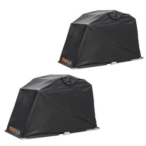 Set 2x Motorrad Zeltgarage Universal Faltgarage Motorradgarage Motoguard XL MOTEA schwarz