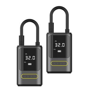 Set 2x Mini compresseur / compresseur portable sans fil Tourtecs MK4 4000 mAh / 10 bar