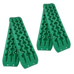 Set 2x Pistes de Récupération Tapis de Traction universel une paire Vanit BB1 vert