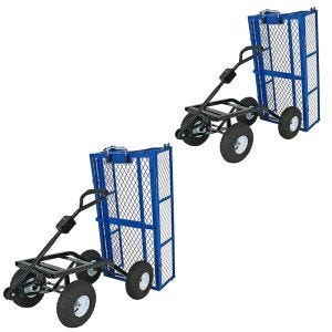 Set 2x Chariot de jardin chariot à matériel inclinable Divit GW4 chariot de transport chariot de jardin 180 kg