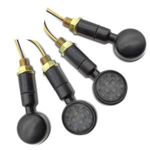 2er-Set LED Blinker Motorrad Lumitecs RV299 mit E-Prüfzeichen 2 Stück getönt schwarz
