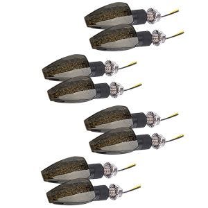 4er-Set LED Blinker Motorrad Lumitecs RP12 E-Prüfzeichen 2 Stück getönt sw