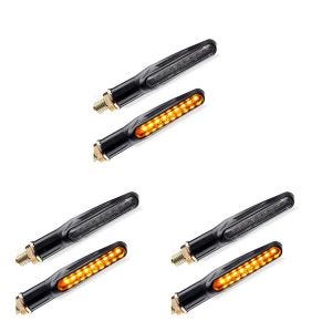 3er-Set Lauflicht Blinker Motorrad Lumitecs KP6 LED Blinker mit E-Prüfzeichen 2 Stück