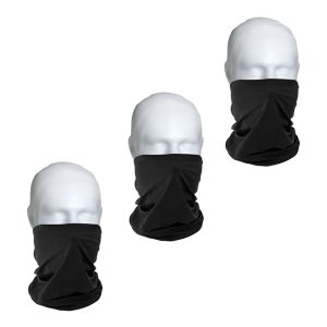 3er-Set Bandana Motorrad BM2 Halstuch schwarz one-size