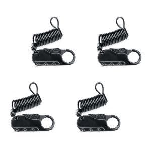 4er-Set Helmschloss Motorrad Tourtecs Zahlenschloss schwarz