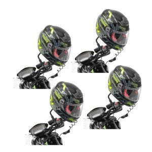 Lot de 4 Antivol casque moto / cadenas à code HS1 Tourtecs noir