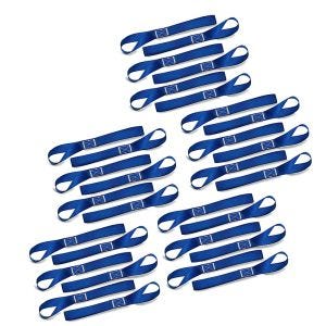 Lot de 5 Sangle loops set, 6er Big Pack Bleu