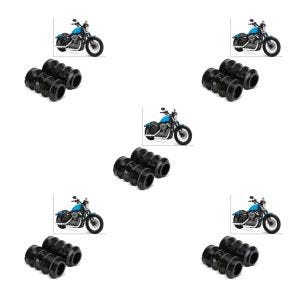 5er-Set Faltenbälge Gummi 39mm passend für Harley Davidson Sportster und Dyna Modelle Craftride Gabelschutz