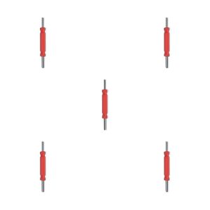 Lot de 5 Démonte soupape / clé à soupape compatible avec pneus moto Tourtecs